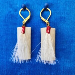 Earring Deer Rib Red